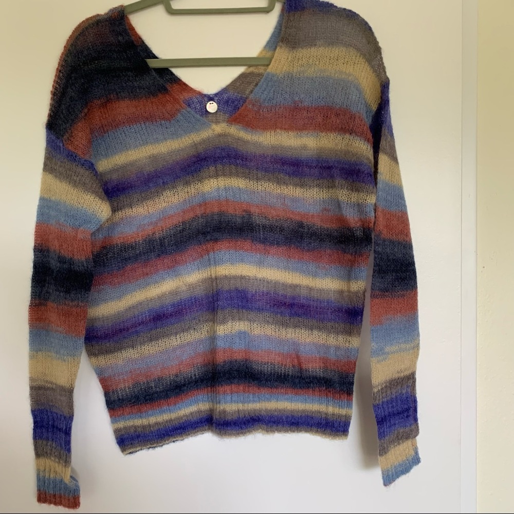 Margaret O’Leary striped knit sweater NWOT